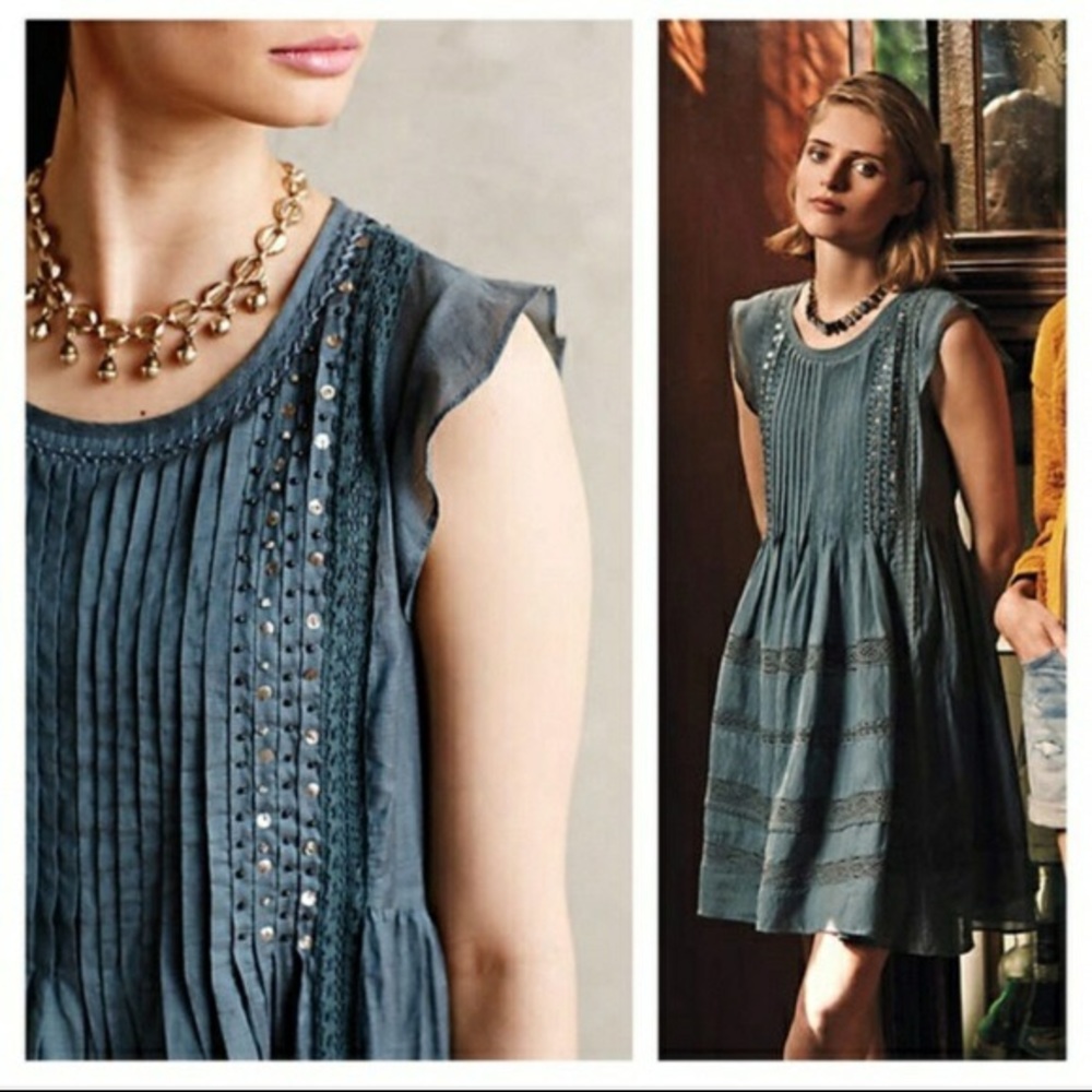 Anthropologie Vanessa Virginia Embellished Dress - Picture 3 of 9